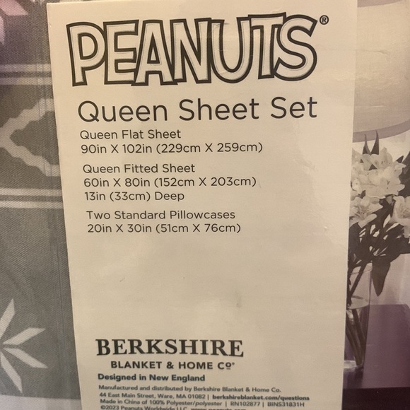 Peanuts Snoopy Woodstock Christmas Santa Fair isle sheet set - Queen NEW - Picture 4 of 4